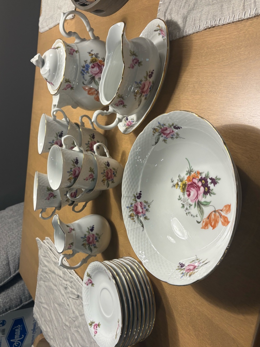 Vintage Belfor Fine China Set Gold Rimmed